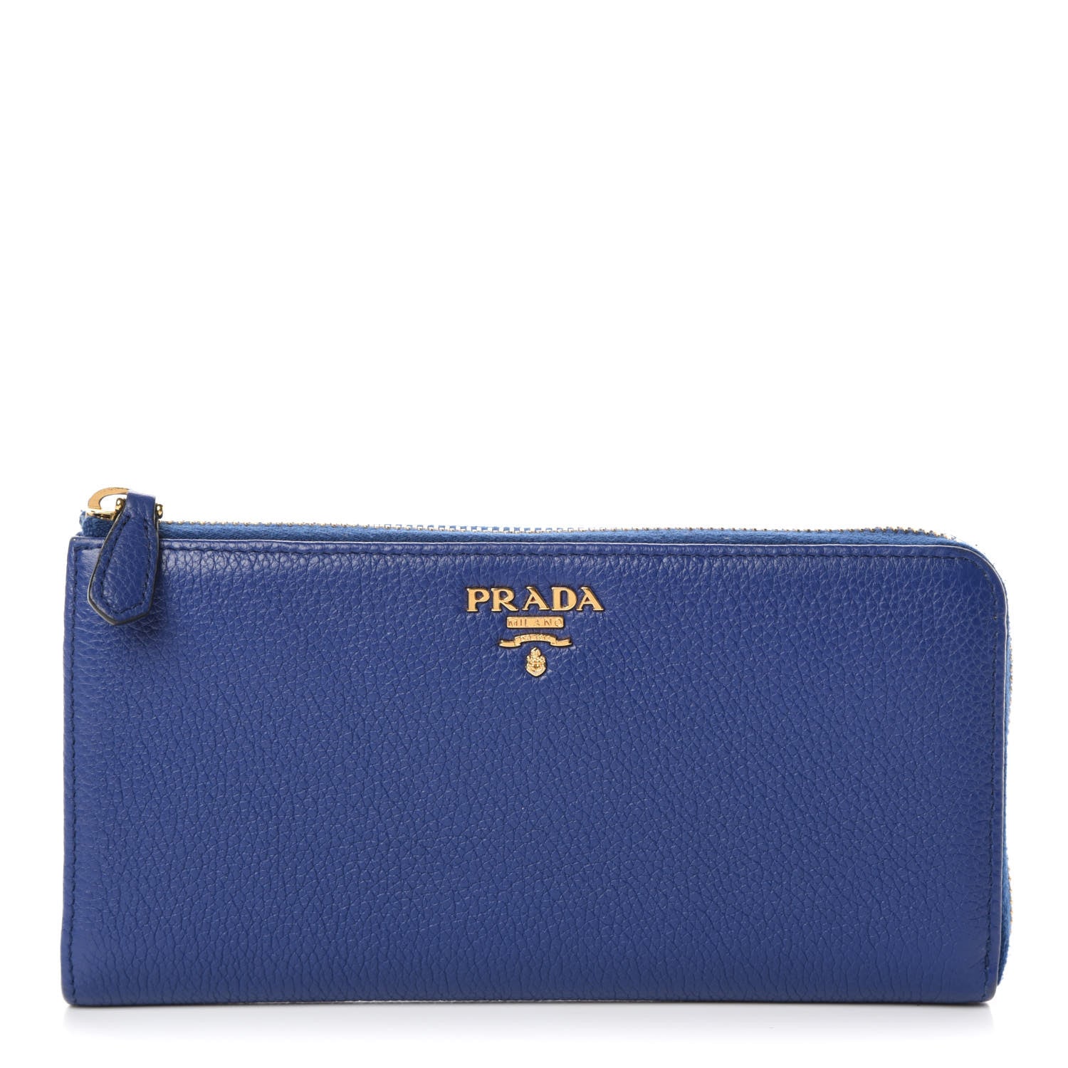 Prada Vitello Grain Zip Around Wallet Inchiostro 1 of 10