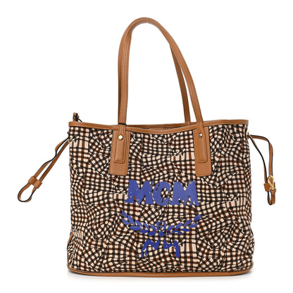 MCM Visetos Medium Liz Reversible Shopper Tote Cognac 4 of 15