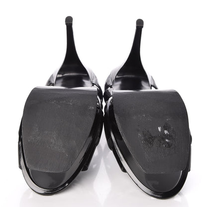 Saint Laurent Patent Tribute 105 Platform Sandals 40 Black 5 of 8