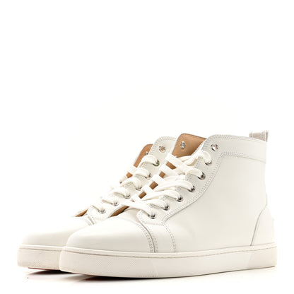 Christian Louboutin Calfskin Mens Louis High Top Sneakers 42 White 4 of 13