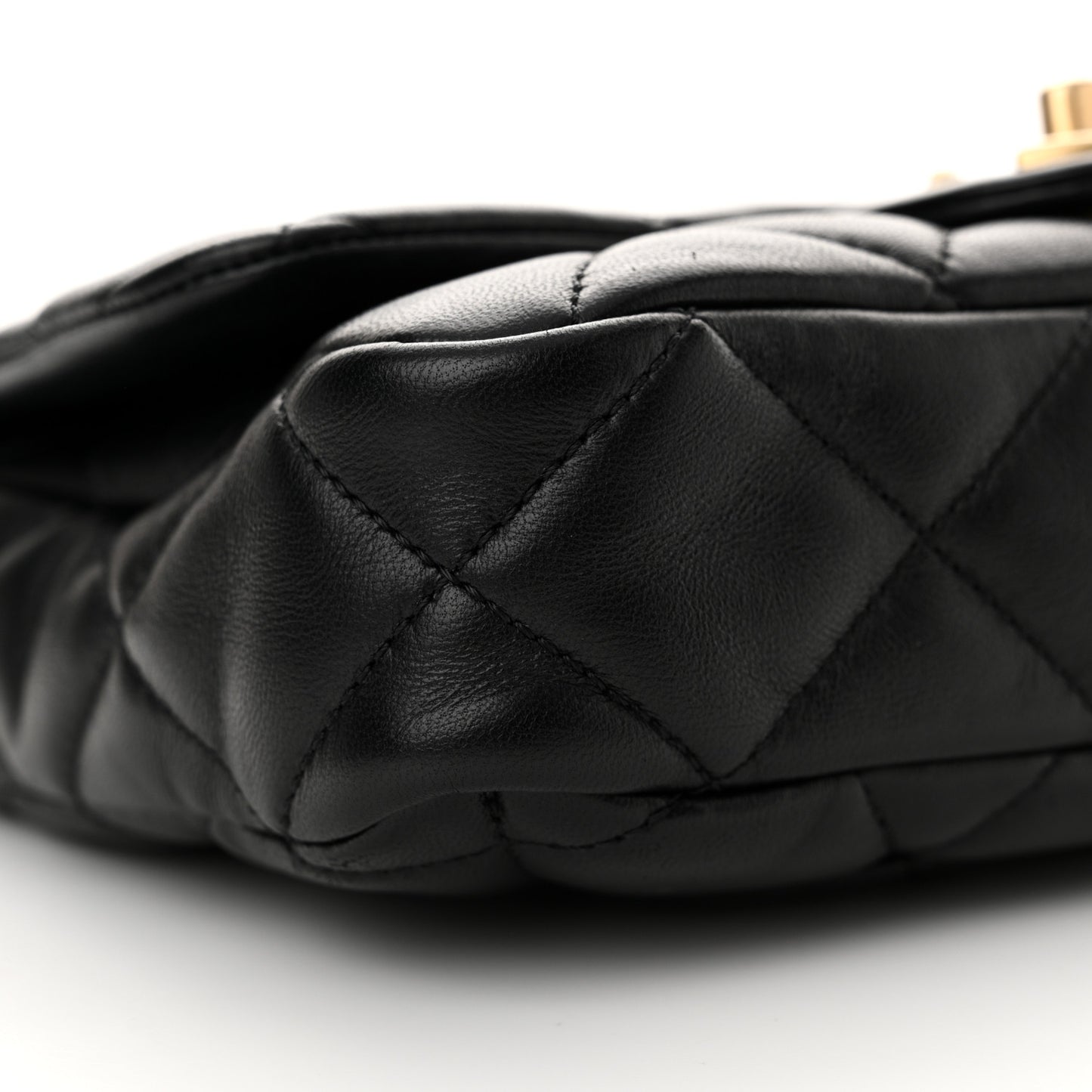 Lambskin Quilted Small Funky Town Flap Black