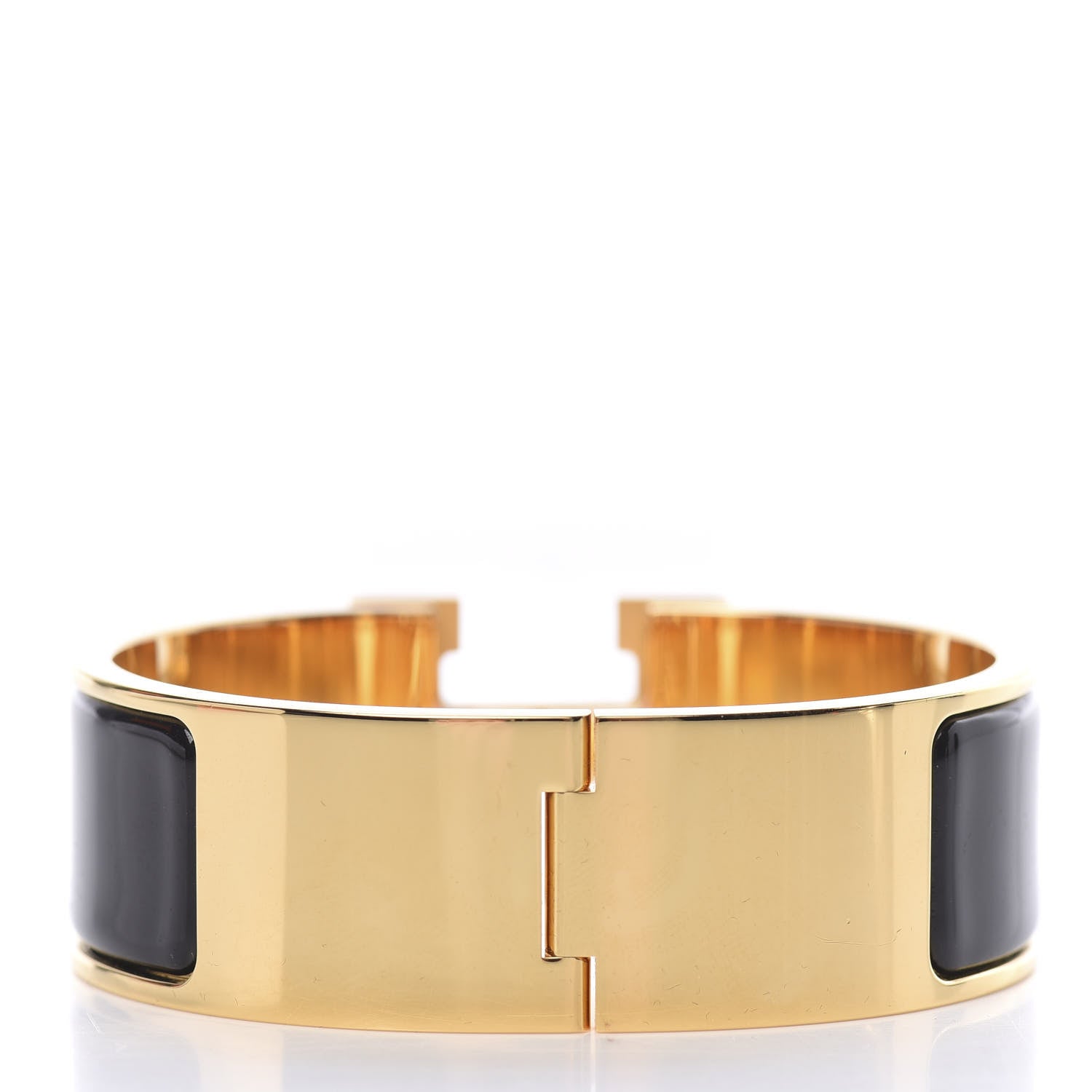 Hermes Enamel Wide Clic Clac H Bracelet PM Black 3 of 6