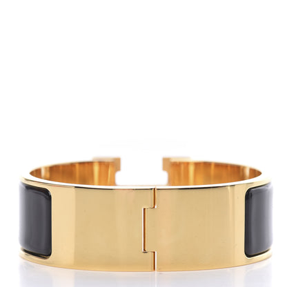 Hermes Enamel Wide Clic Clac H Bracelet PM Black 3 of 6
