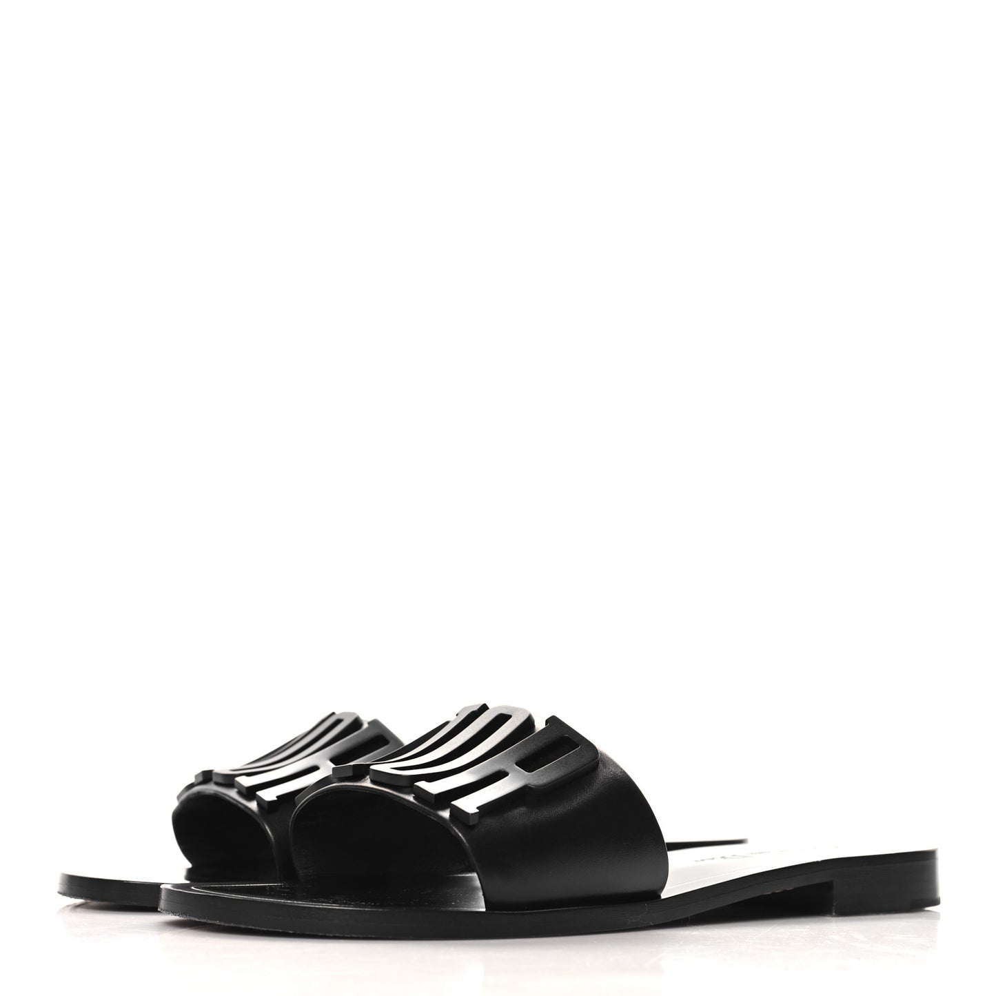 Calfskin Dio(r)evolution 10mm Slide Sandals 40 Black