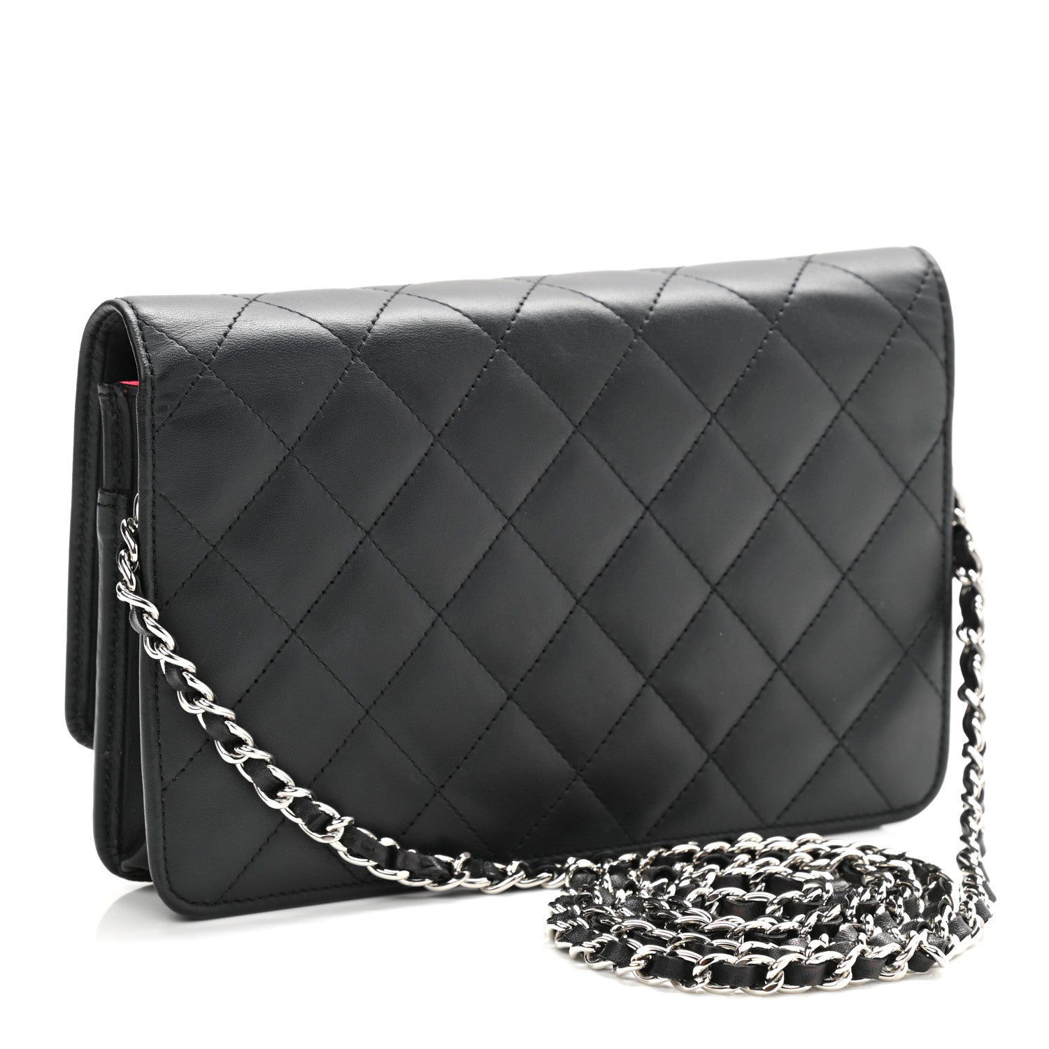 Chanel Calfskin Quilted Cambon Wallet On Chain WOC Black 3 of 11