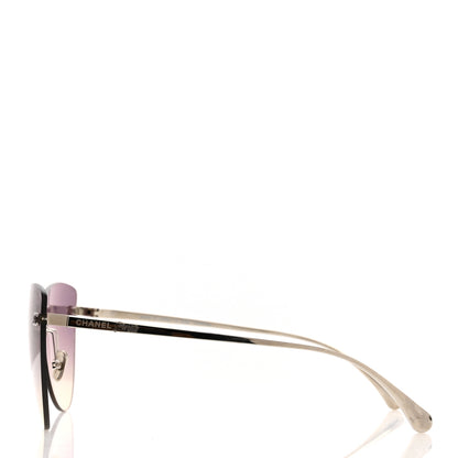 Chanel Titanium Frameless Cat Eye CC Sunglasses 4273-T 3 of 7
