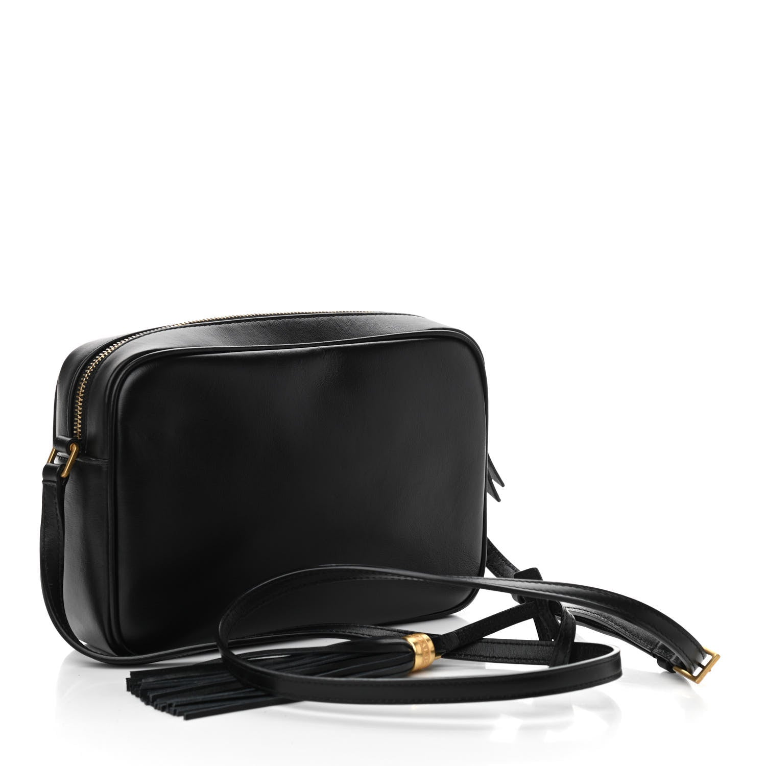 Saint Laurent Calfskin Leopard Print Monogram Lou Camera Bag Black 3 of 15