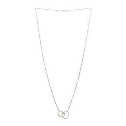 Cartier 18K White Gold Interlocking LOVE Necklace 3 of 7