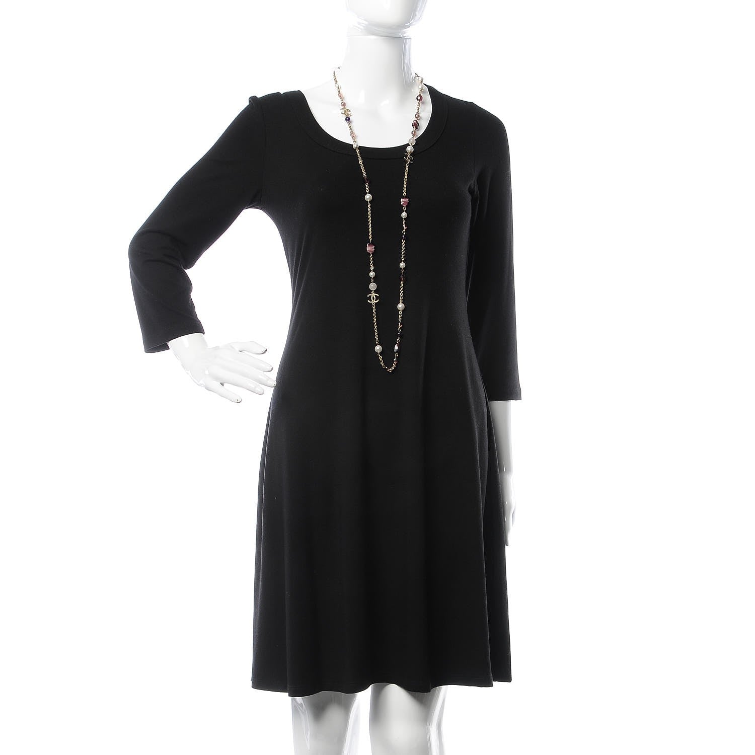 Chanel Pearl CC Beaded Long Necklace Purple 2 of 5