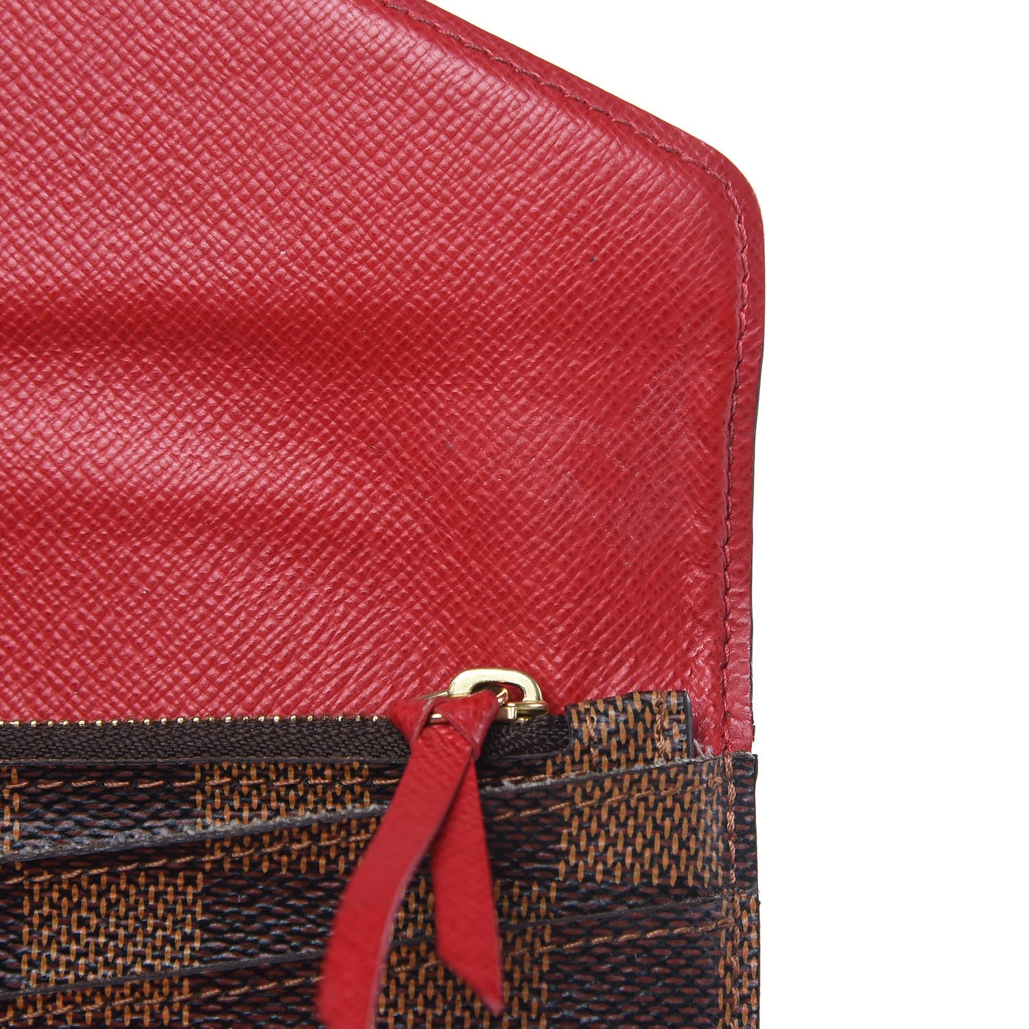 Louis Vuitton Damier Ebene Josephine Wallet Red 14 of 14