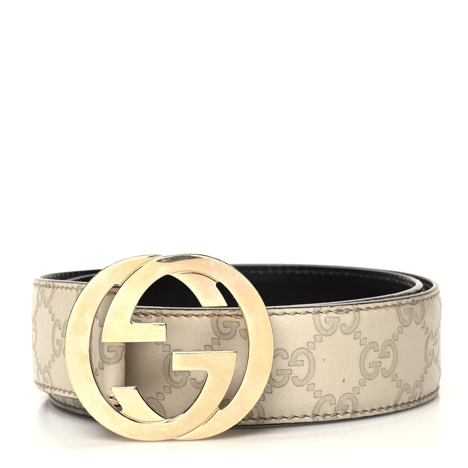 Gucci Guccissima Interlocking G 40mm Belt 85 34 Off White 1 of 6