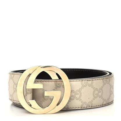 Gucci Guccissima Interlocking G 40mm Belt 85 34 Off White 1 of 6