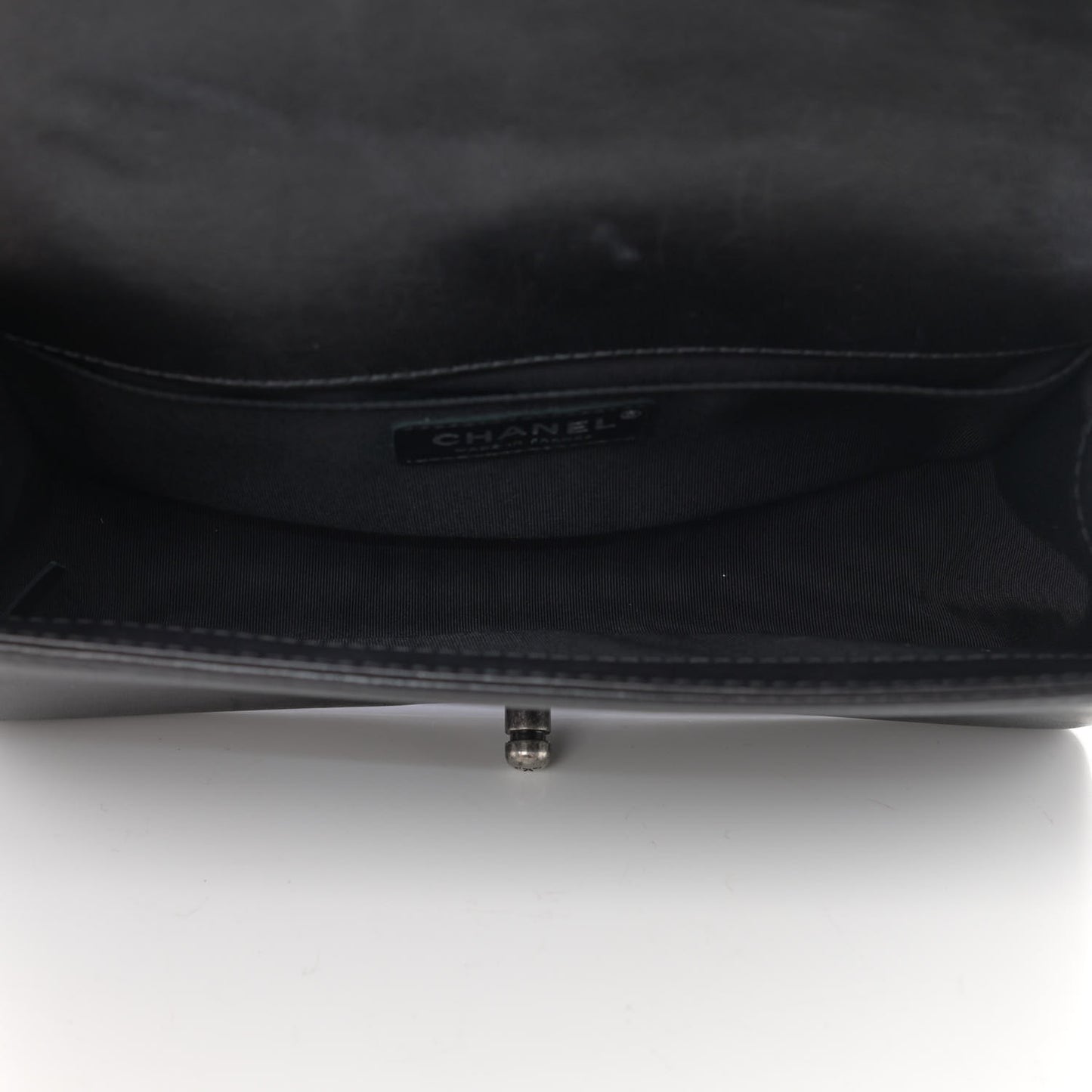 Lambskin Quilted Bi-Color Medium Boy Flap Black Blue Fonce