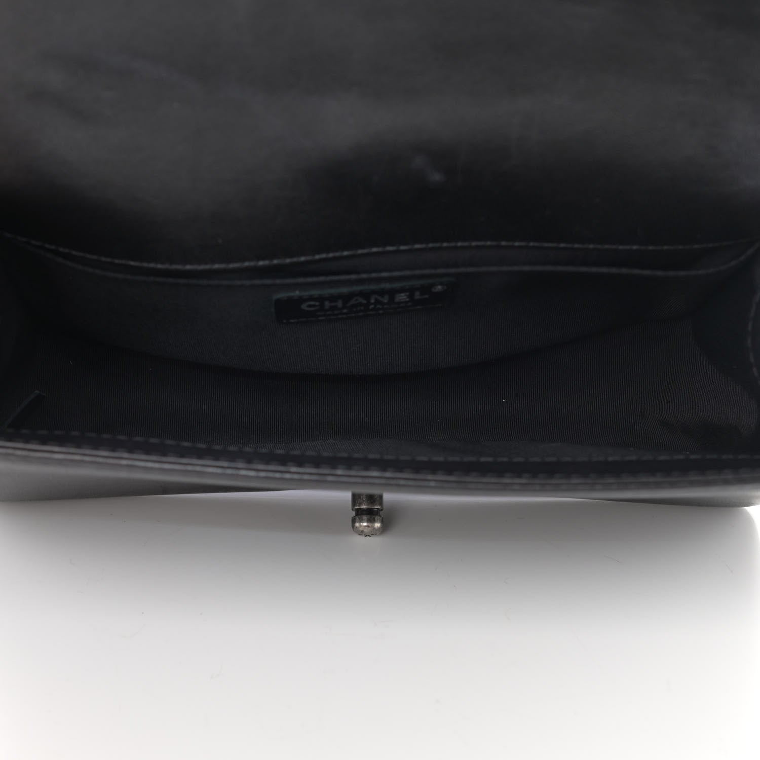 Chanel Lambskin Quilted Bi-Color Medium Boy Flap Black Blue Fonce 5 of 17