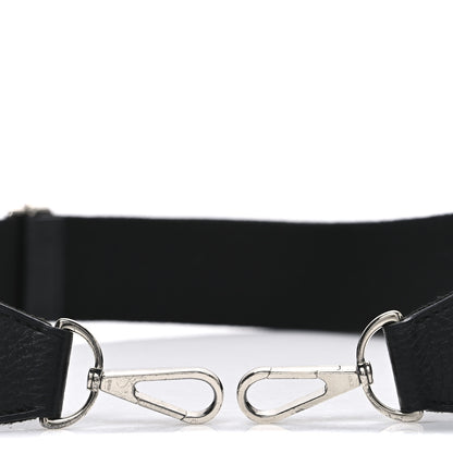 Hermes Toile Taurillon Clemence Evelyne PM Shoulder Strap Black 3 of 4