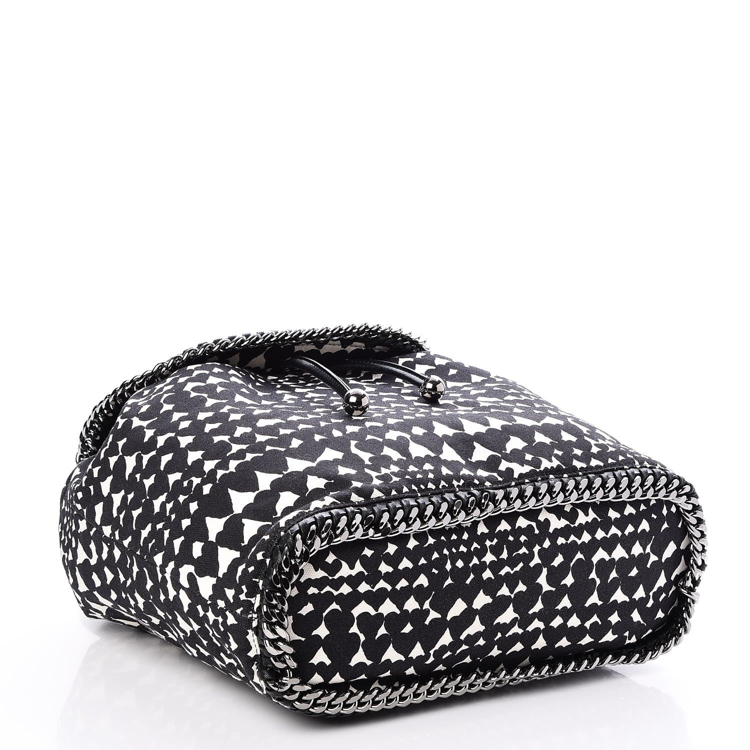 Stella McCartney Shaggy Deer Hearts Falabella Backpack Bag Black 4 of 8