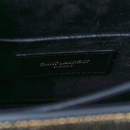 Saint Laurent Metallic Sparkle Calfskin Small Monogram Sunset Gold 6 of 23