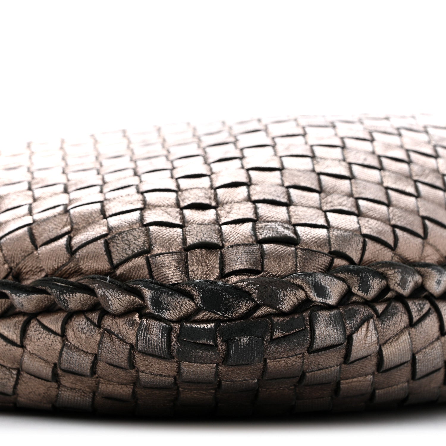 Bottega Veneta Metallic Nappa Intrecciato Medium Veneta Hobo Pewter 9 of 13