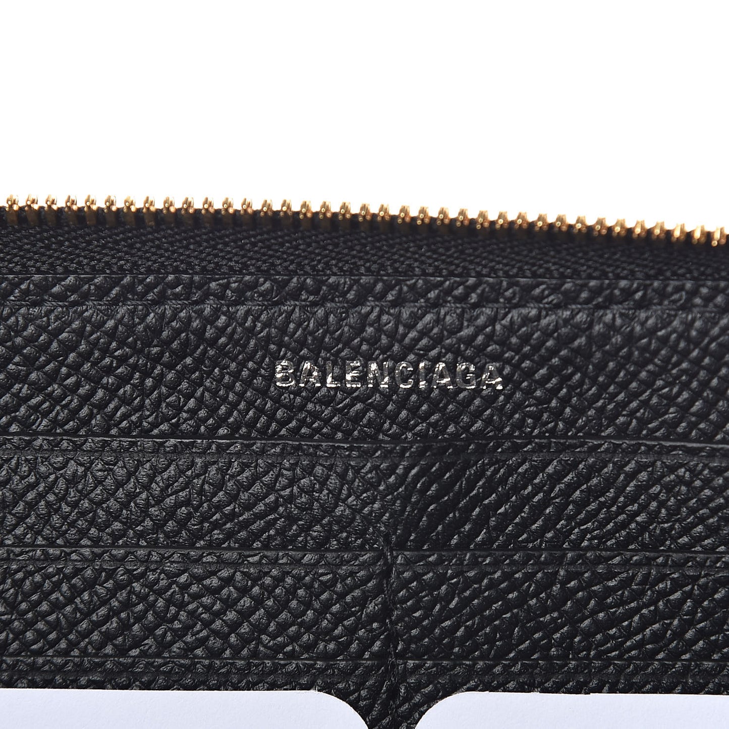 Grained Calfskin BB Continental Zip Around Wallet Black