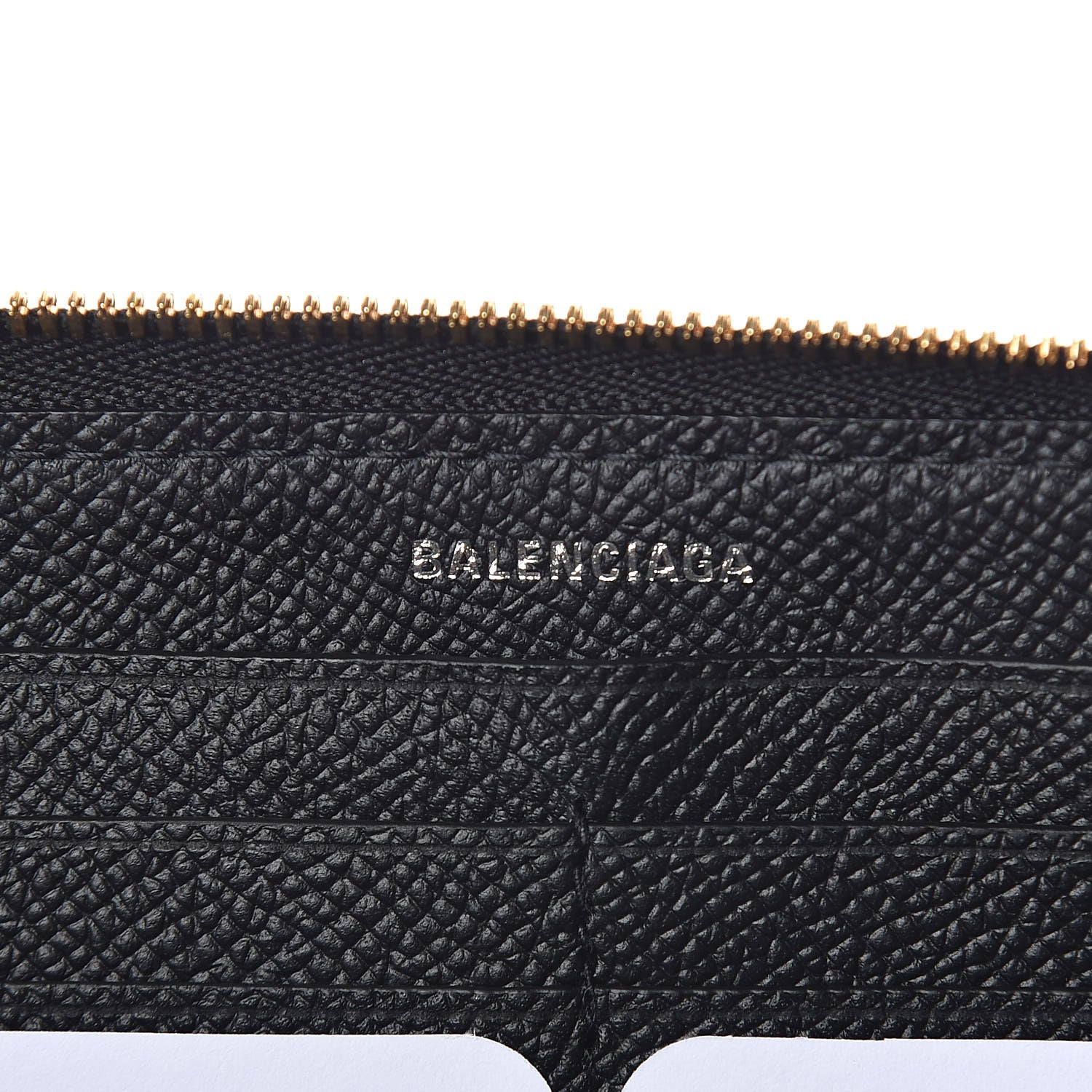 Balenciaga Grained Calfskin BB Continental Zip Around Wallet Black 6 of 6