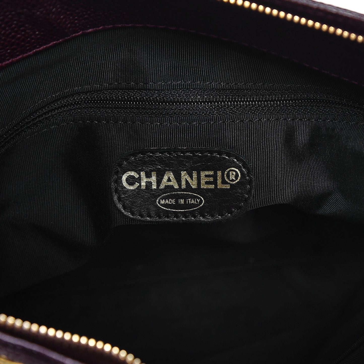 Caviar Shoulder Bag Bordeaux