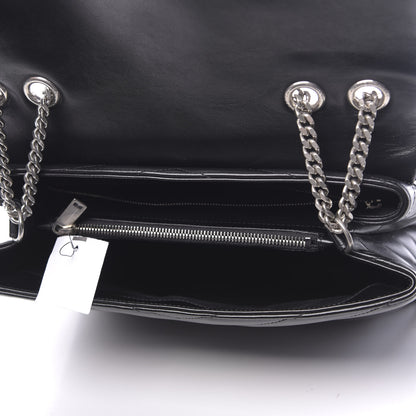 Saint Laurent Calfskin Y Quilted Monogram Medium Loulou Chain Satchel Black 5 of 9