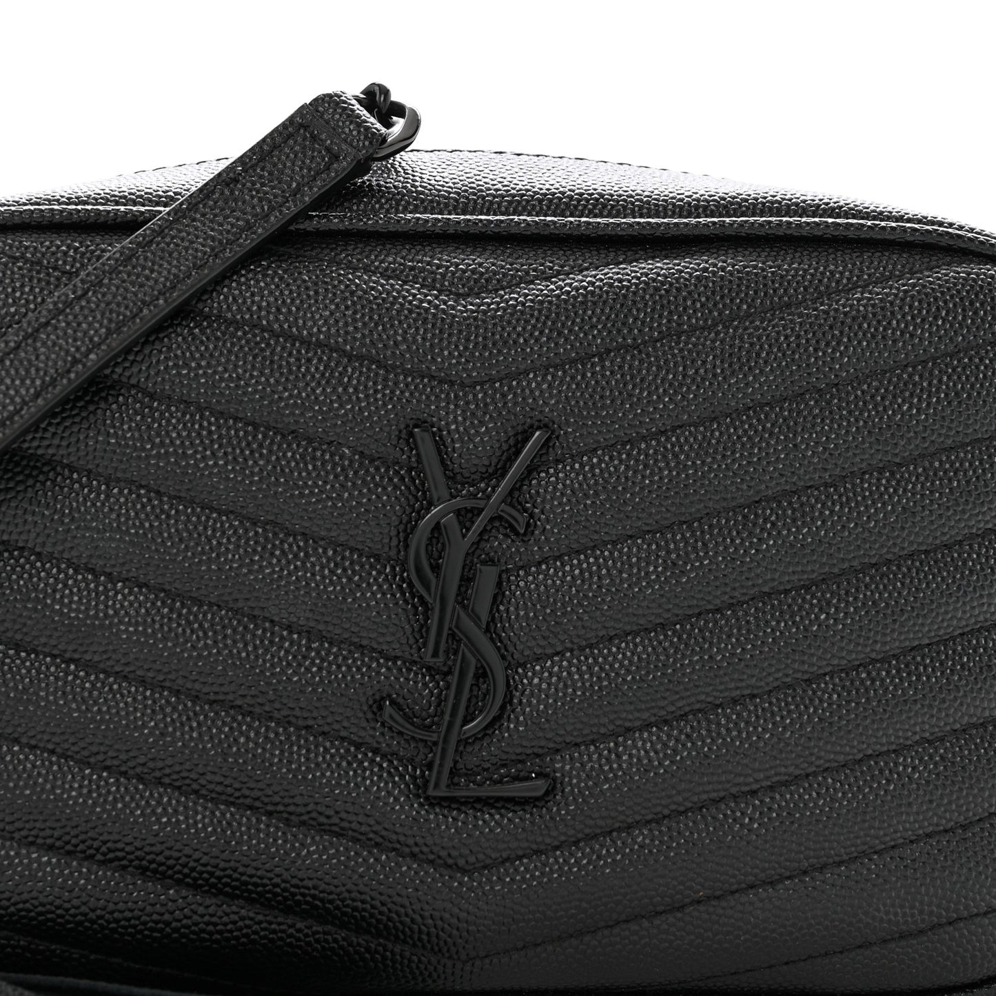 Grain De Poudre Matelasse Monochrome Monogram Mini Lou Camera Bag Black