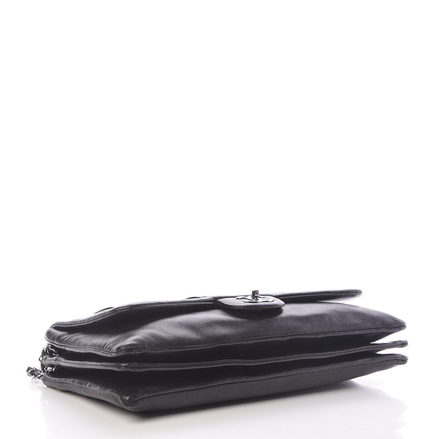 Chanel Lambskin Tweed Maxi Camellia Petals Flap Black 4 of 18