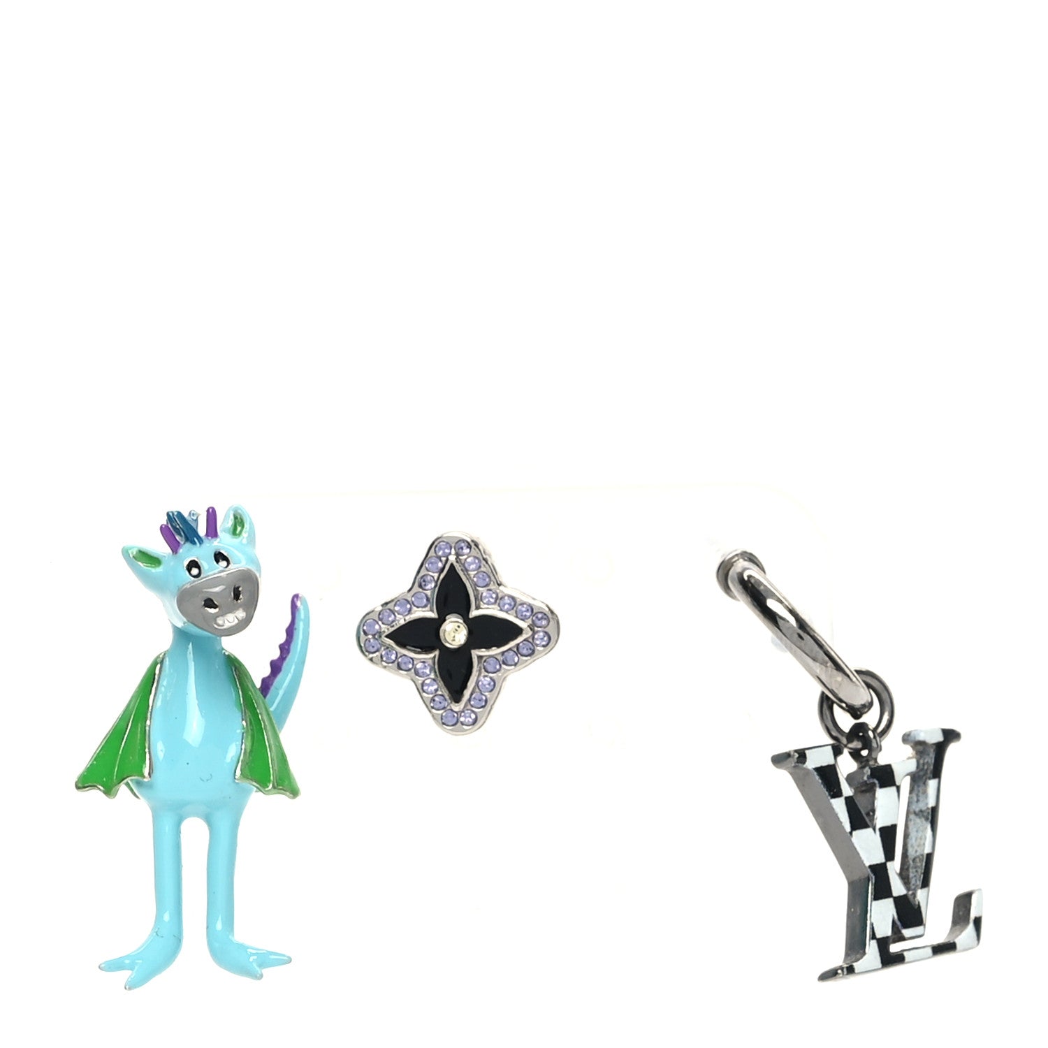 Louis Vuitton Enamel Palladium Earrings Multicolor 1 of 7