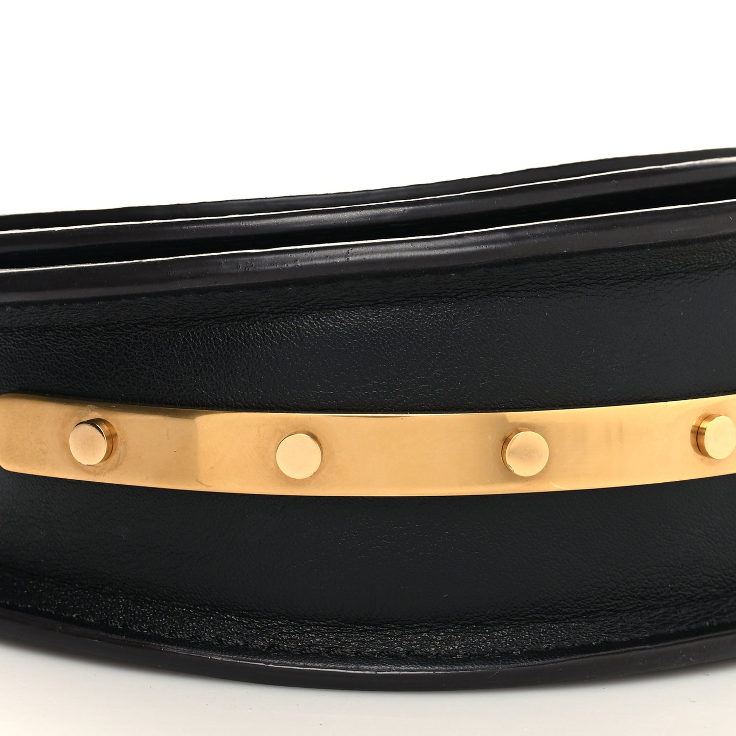 Calfskin Small Nile Bracelet Minaudiere Bag Black