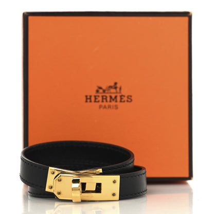 Hermes Box Kelly Double Tour Bracelet S Black 5 of 5