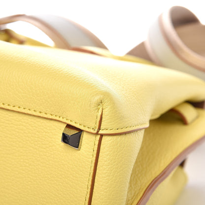 MCM Grained Calfskin Medium Milla Tote Yellow 12 of 13