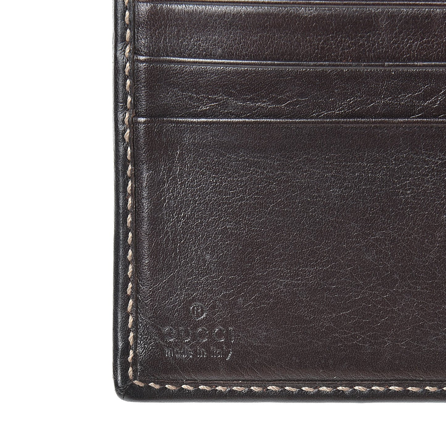 Calfskin Compact Britt Wallet Dark Brown