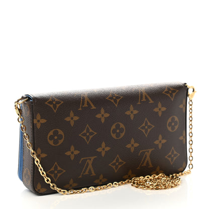 Louis Vuitton Monogram 2021 Christmas Animation China Wall Pochette Felicie Chain Wallet Myosotis Blue 4 of 10