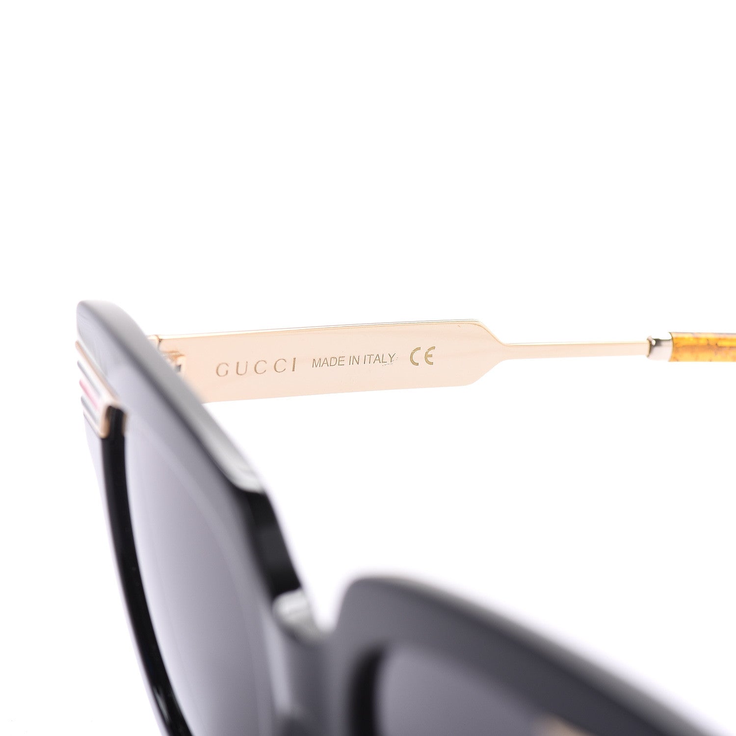 Gucci Acetate Square Frame Web Sunglasses GG0281SA Black 5 of 7