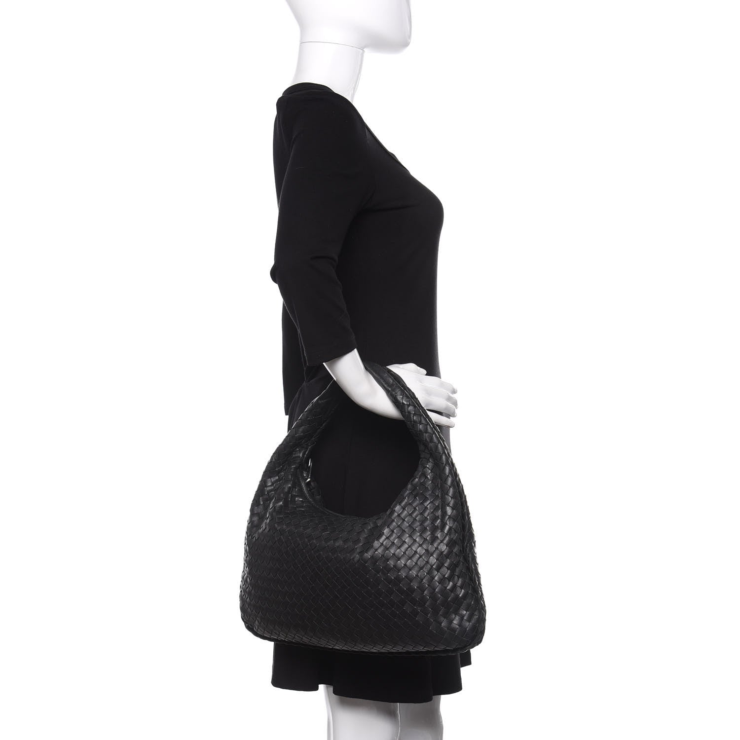 Bottega Veneta Nappa Intrecciato Large Veneta Hobo Black 2 of 12