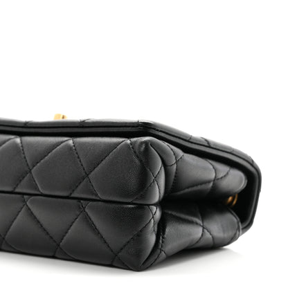 Chanel Shiny Lambskin Quilted Enamel CC Mini Flap Black 10 of 11