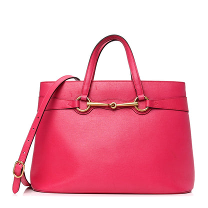 Gucci Textured Calfskin Medium Bright Bit Tote Shocking Pink 1 of 9