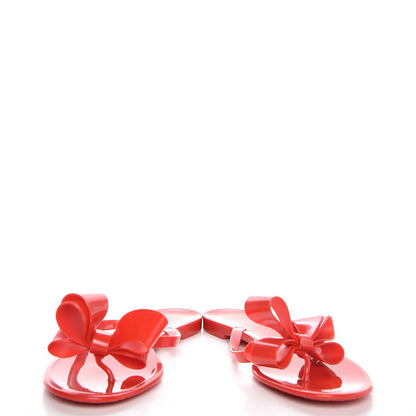 Valentino Garavani PVC Jelly Bow Thong Sandals 41 Rosso Valentino 5 of 9