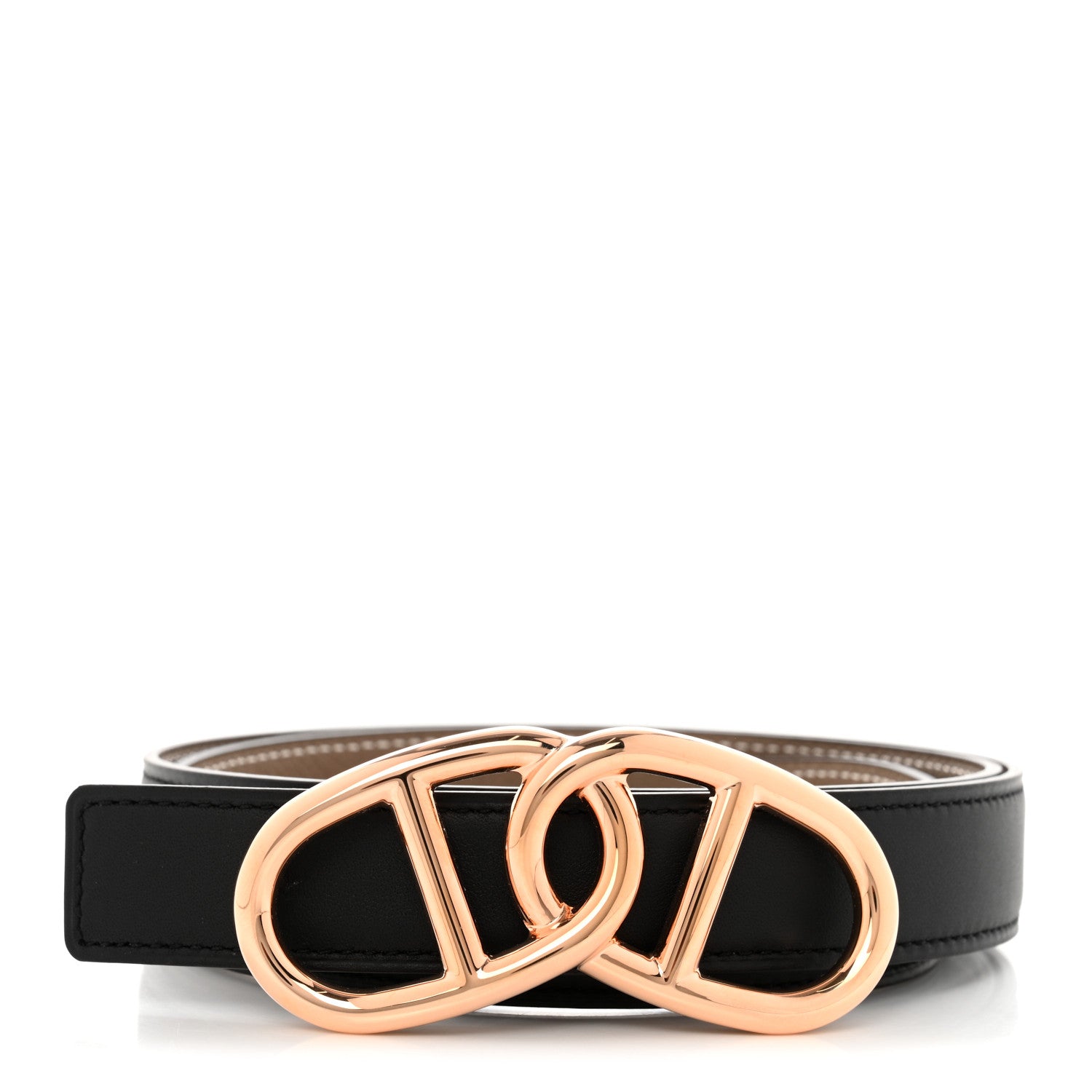 Hermes Epsom Swift 24mm Escale Belt 85 Black Etoupe 1 of 12