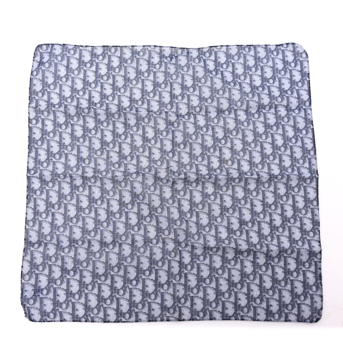 Christian Dior Oblique Square Scarf Bleu Marine 1 of 3