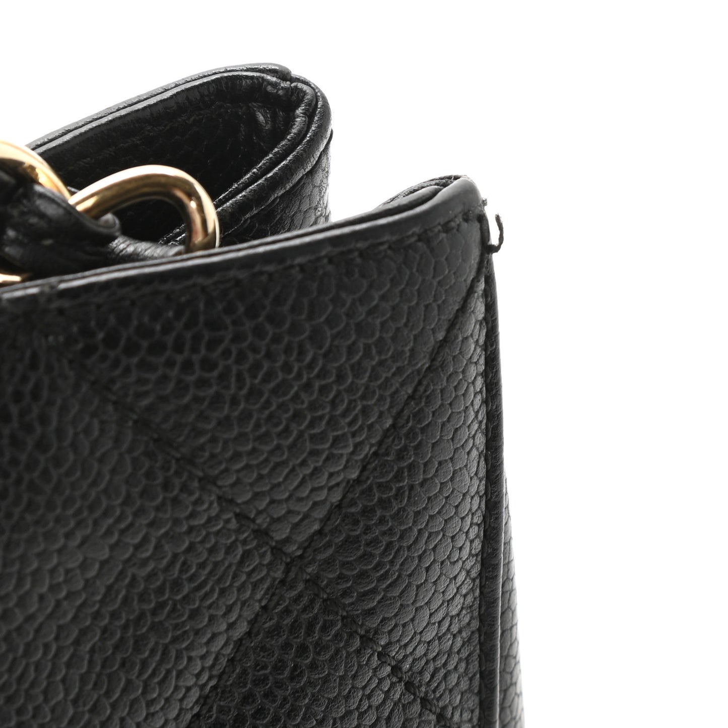 Caviar Quilted Shoulder Bag Black