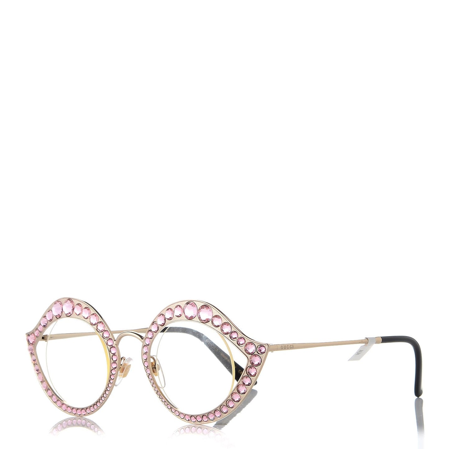 Metal Crystal Cat Eye Sunglasses GG0046S Pink