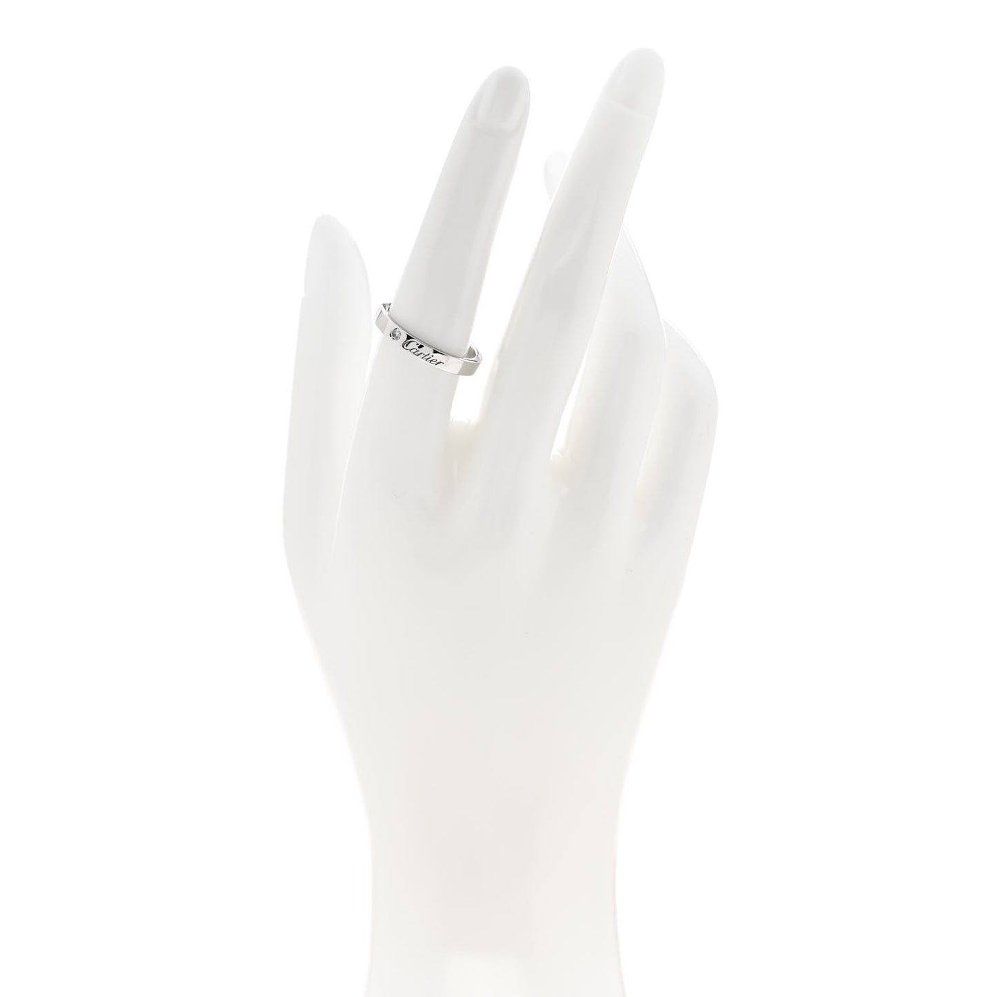 Platinum Diamond 3mm C De Cartier Wedding Band Ring 55 7.25