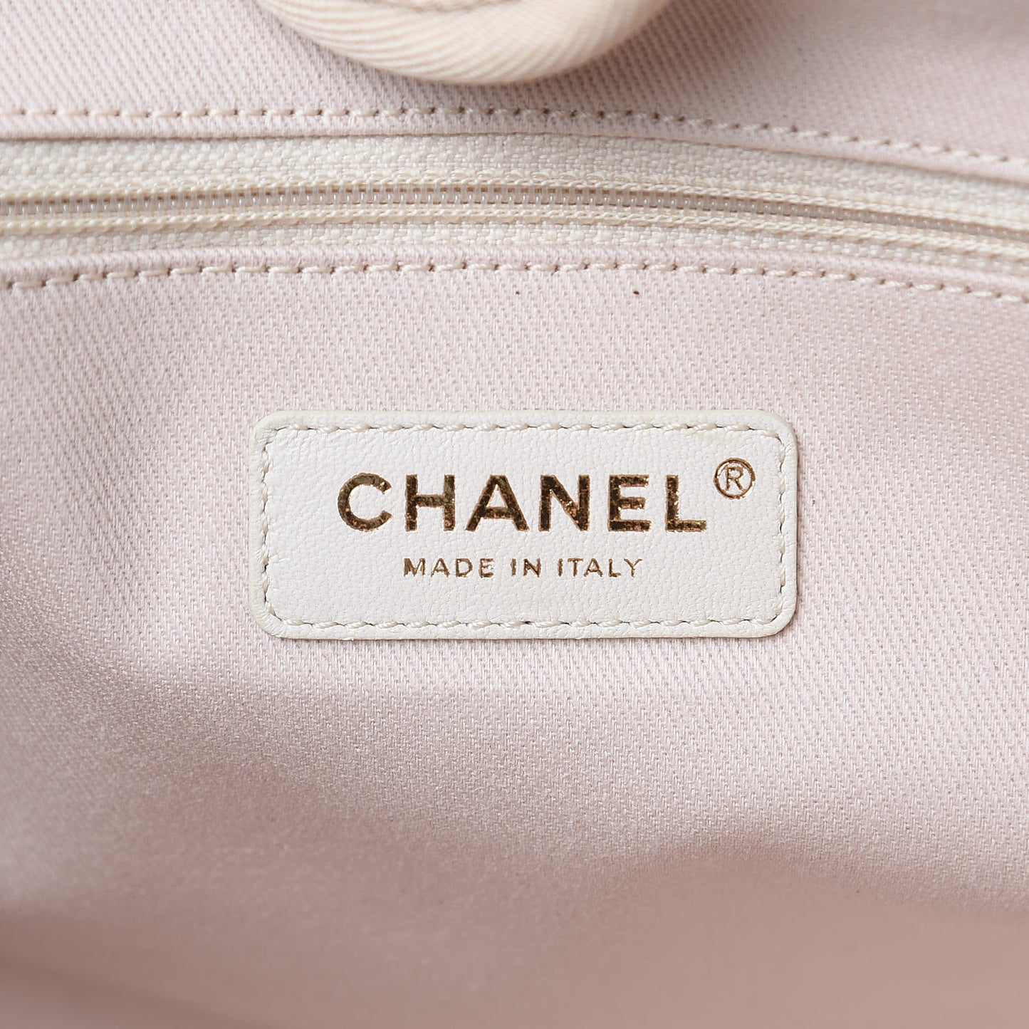 Canvas Small Deauville Tote Light Beige
