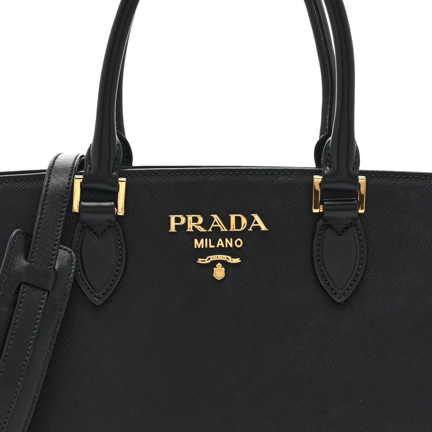 Prada Saffiano Soft Calfskin Large Tote Black 8 of 13