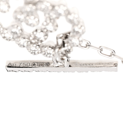 Gucci 18K White Gold Diamond GG Running Bracelet 5 of 6
