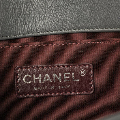 Chanel Calfskin Double Stitch Medium Boy Flap Grey 6 of 8