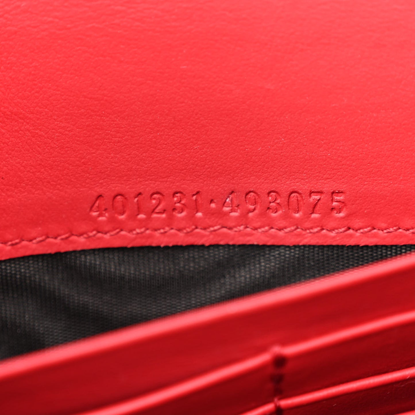 GG Supreme Monogram Mini Dionysus Chain Wallet Beige Vulcanic Red