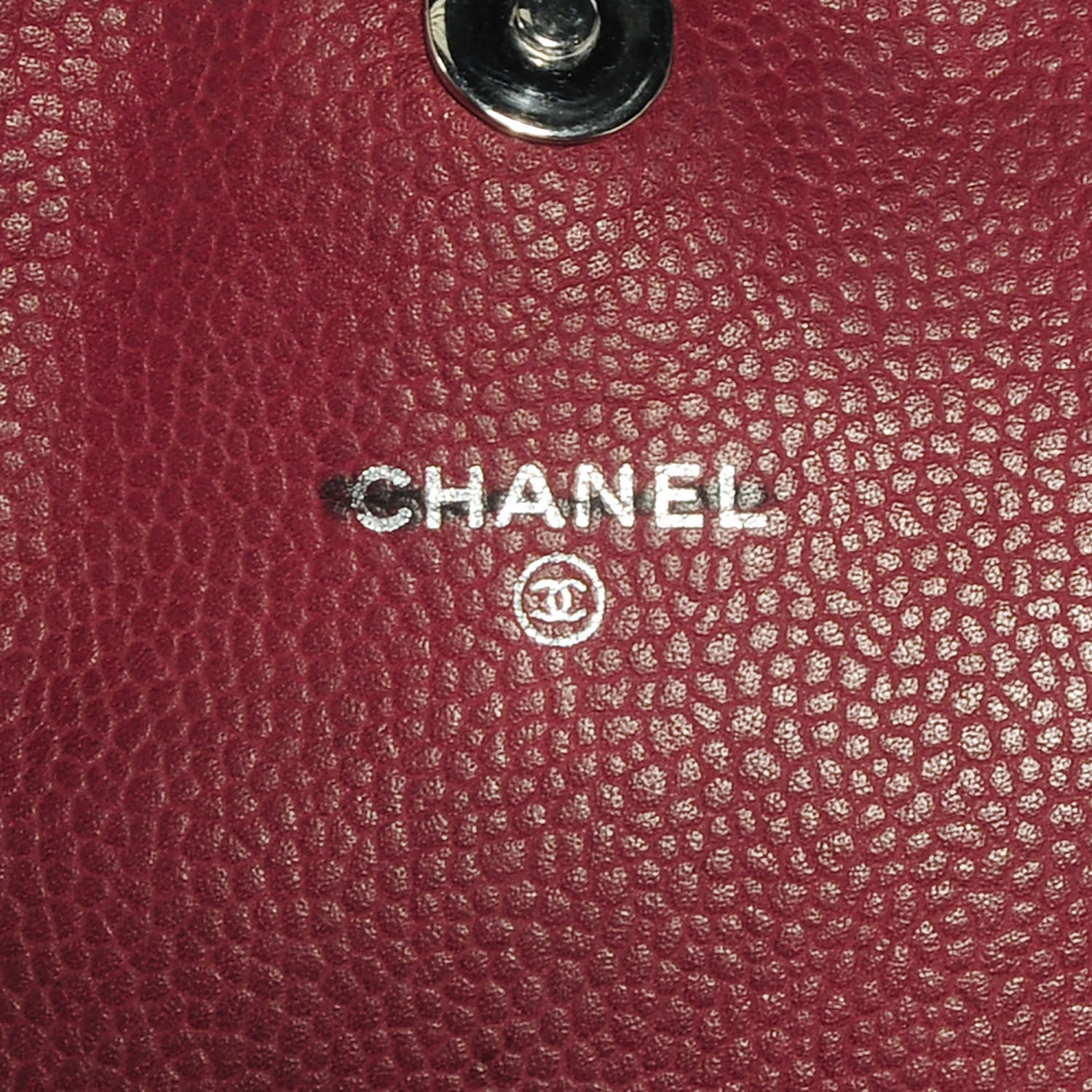 Chanel Caviar Half Moon Wallet On Chain WOC Red 7 of 9